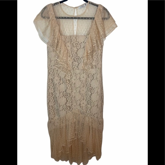 Cooper St Rosie ruffle lace midi dress size 10 - Picture 3 of 8